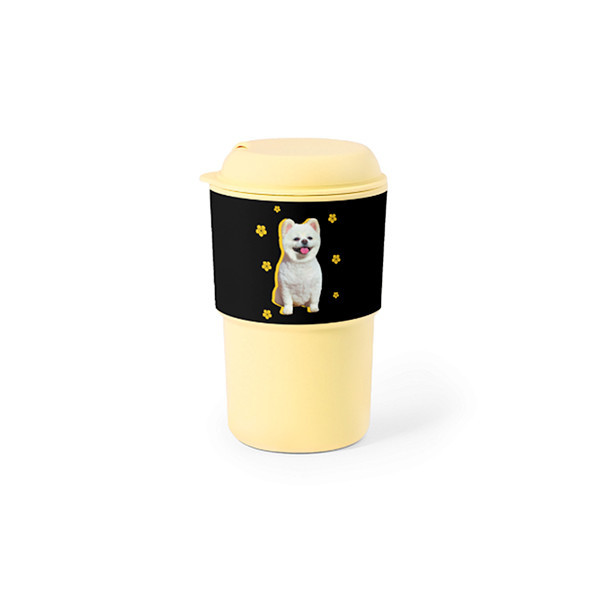 페오펫몰,반려동물 강아지 고양이 사진 그림 커스텀 주문제작 이중 파스텔 텀블러 (350ml)