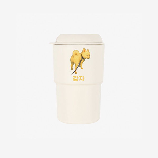 페오펫몰,반려동물 강아지 고양이 사진 그림 커스텀 주문제작 이중 파스텔 텀블러 (350ml)