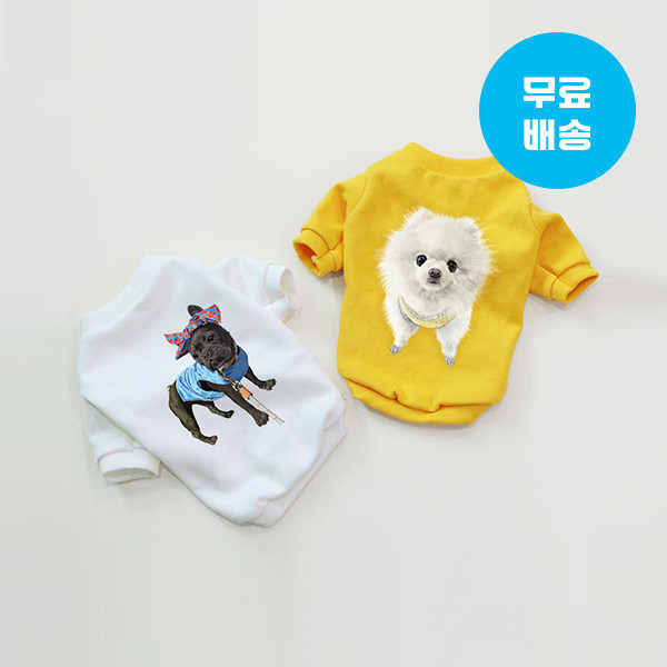 페오펫몰,반려동물 사진 그림 강아지옷 고양이옷 주문제작 반려동물 맨투맨