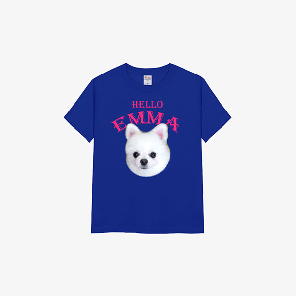 페오펫몰,[엔젤드로잉] 반려동물 강아지 고양이 사진 그림 커스텀 주문제작 키즈 17수 반팔티