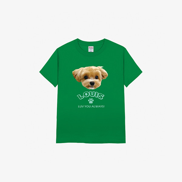 페오펫몰,[엔젤드로잉] 반려동물 강아지 고양이 사진 그림 커스텀 주문제작 키즈 17수 반팔티