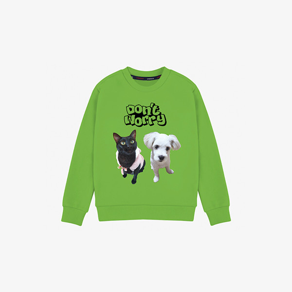 페오펫몰,[엔젤드로잉] 반려동물 강아지 고양이 사진 그림 커스텀 주문제작 키즈 맨투맨