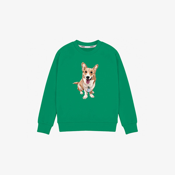 페오펫몰,[엔젤드로잉] 반려동물 강아지 고양이 사진 그림 커스텀 주문제작 키즈 맨투맨