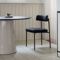 [헨지디자인] 씨엘 라운드 실리콘 레더 체어 식탁의자