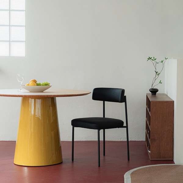 페오펫몰,[헨지디자인] 씨엘 라운드 실리콘 레더 체어 식탁의자