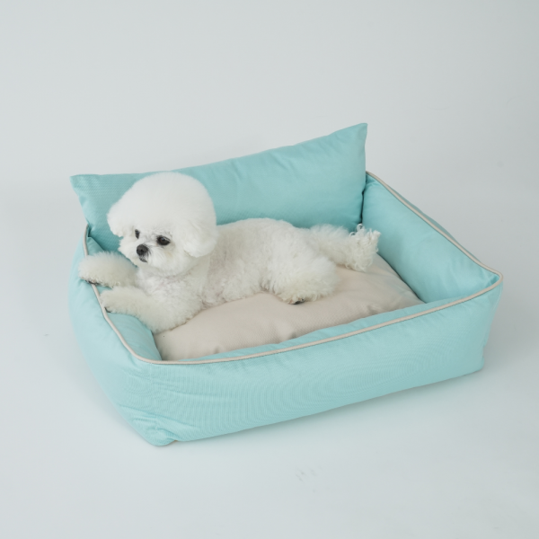 페오펫몰,[펫앤마마] 강아지 방석 쿠션 등받이 5종 (베이지/핑크/라이트그린/그레이/블루베이지) M~2XL