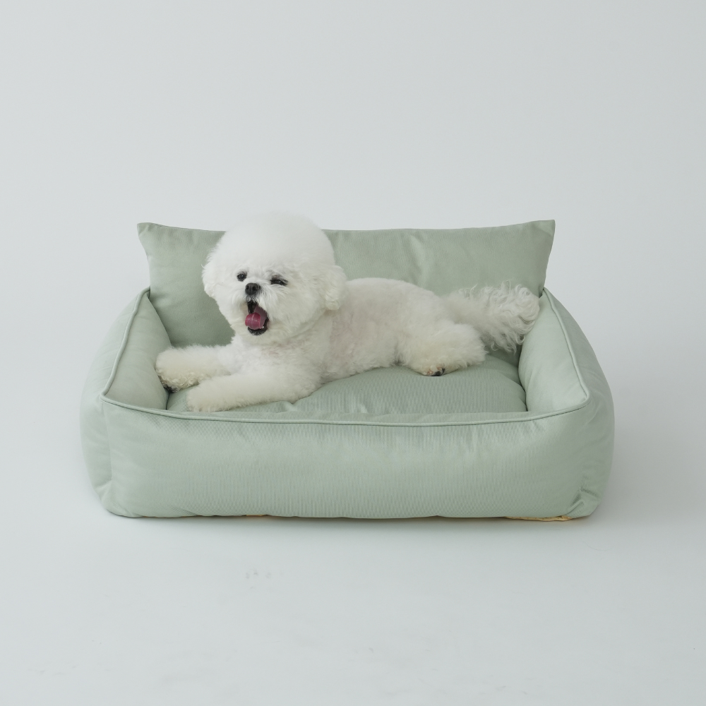 페오펫몰,[펫앤마마] 강아지 방석 쿠션 등받이 5종 (베이지/핑크/라이트그린/그레이/블루베이지) M~2XL