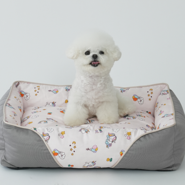 페오펫몰,[펫앤마마] 강아지 방석 쿠션 카툰 3종 (그린/그레이/베이지) M~XL