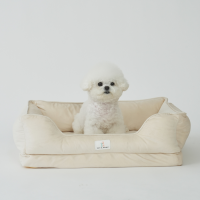 [펜앤마마] 강아지 방석 쿠션 사각 3종 (그레이/베이지/핑크) M~XL