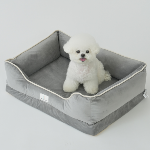 페오펫몰,[펜앤마마] 강아지 방석 쿠션 사각 3종 (그레이/베이지/핑크) M~XL