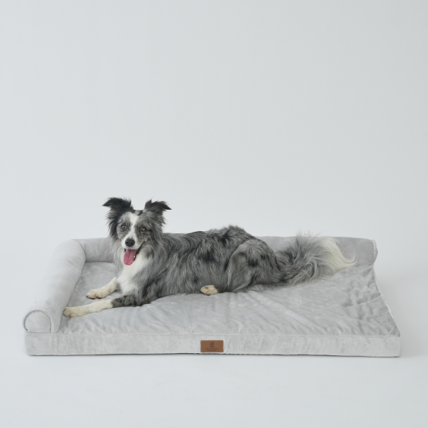 [펫앤마마] 대형견 강아지 방석 L자형 쿠션 03 2종 (그레이/진그레이) L~2XL