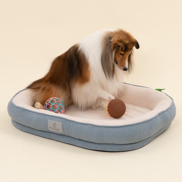 페오펫몰,[펫앤마마] 강아지 방석 쿠션 3종 (더스티블루/로즈브라운/딥옐로우) M~2XL