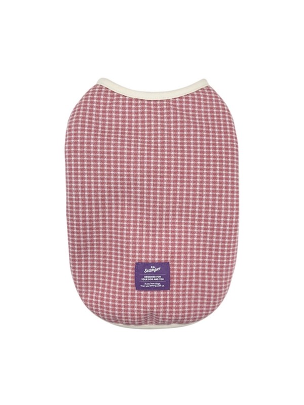 페오펫몰,스캠퍼 리버시블 체크 점퍼 [핑크]