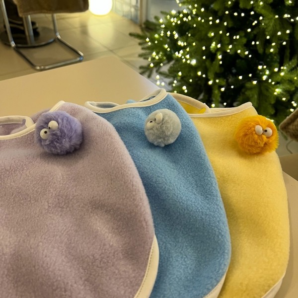 보리밥 파스텔 후리스 조끼 강아지 옷