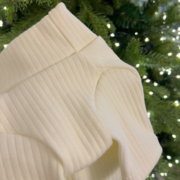 페오펫몰,보리밥 크림 쫀쫀 골지 반목폴라 티셔츠