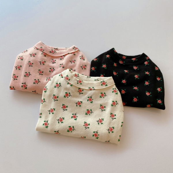 보리밥 핑크 로즈 티셔츠