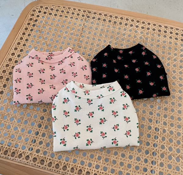 페오펫몰,보리밥 핑크 로즈 티셔츠