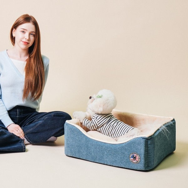 페오펫몰,레드퍼피 모네르 쿠션 강아지방석 강아지침대 애견침대 여름방석 침대 시원한 유모차방석