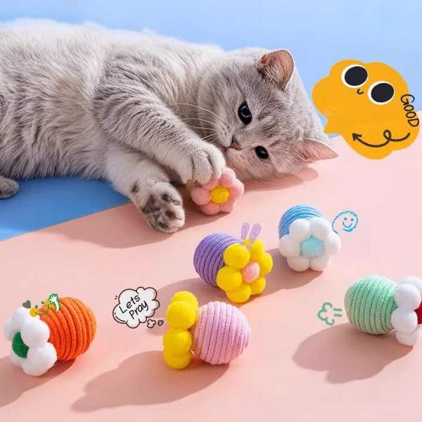 페오펫몰,레드퍼피 크래미 플라워볼장난감[5개 한세트]-색상랜덤 간식통 노즈워크 삑삑이 애견훈련 공