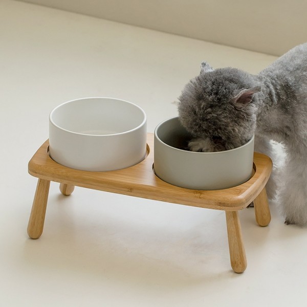 페오펫몰,레드퍼피 뱀부 세라믹 펫식기 세트[1구,2구] 식기 애견식기 강아지식기 식기 밥통 밥그릇