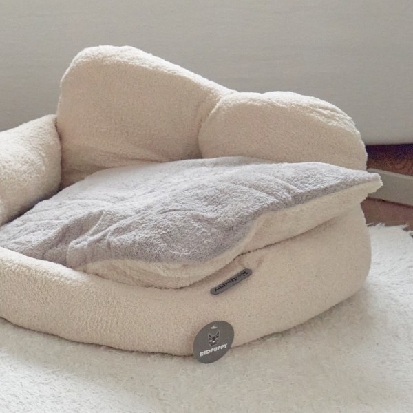 페오펫몰,레드퍼피 몬슈슈쿠션 [중형,대형] 강아지방석 강아지침대 애견침대 여름방석 침대 시원한 유모차방석