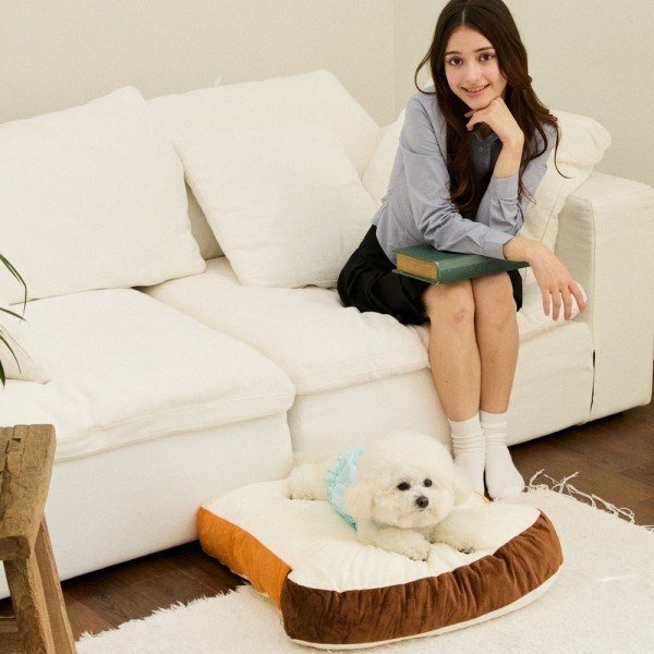 레드퍼피 시모나 폭신쿠션 강아지방석 강아지침대 애견침대 여름방석 침대 시원한 유모차방석