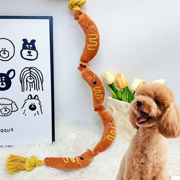 페오펫몰,레드퍼피 소시지 터그놀이 장난감  간식볼 장난감 노즈워크 삑삑이 애견훈련 공