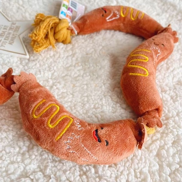 페오펫몰,레드퍼피 소시지 터그놀이 장난감  간식볼 장난감 노즈워크 삑삑이 애견훈련 공