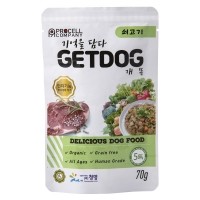 베러펫 개똑 강아지 습식사료 주식 파우치 소고기맛 70g