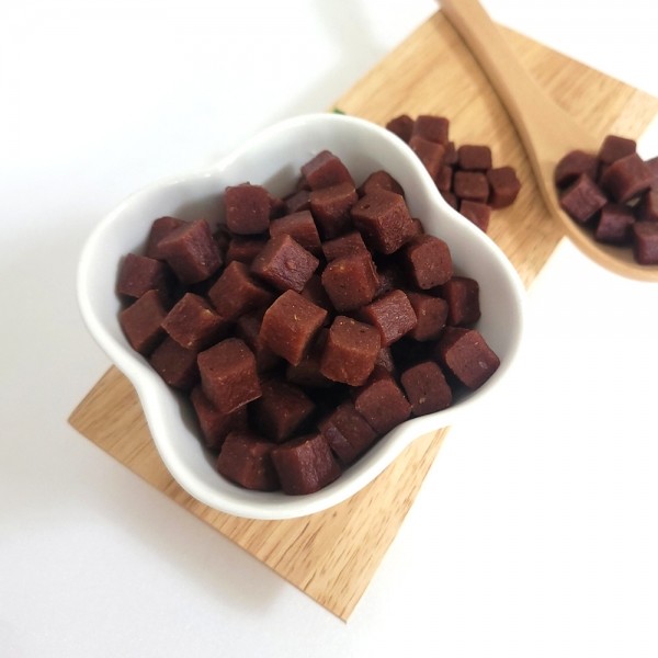 페오펫몰,순우리 강아지 놀이, 훈련용 말랑말랑 소프트 큐브타입 오리간식 400g