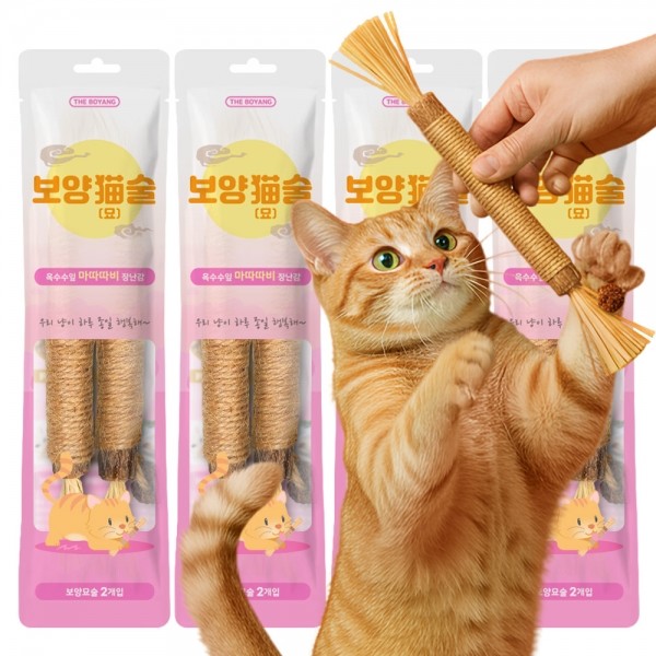 [댕썸머특가]더보양 마따따비 스트레스 치석제거 위장건강 고양이 수제 장난감 보양묘술 4팩(8개)