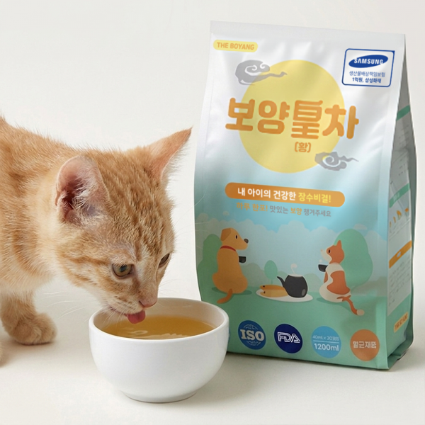 페오펫몰,[댕캉스특가]더보양 강아지 고양이 마시는 황태 보약 영양음료 보양황차 40ml x 30개
