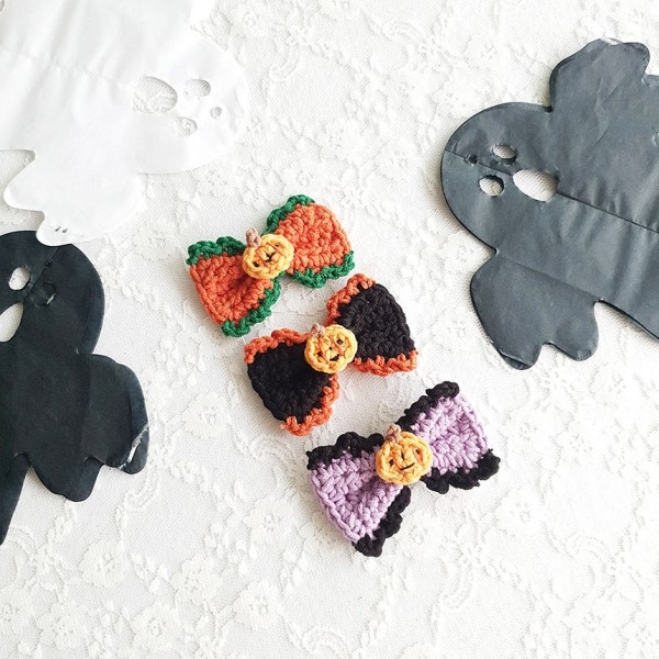 어거스트제이 할로윈 펌킨 리본 강아지빗살핀 3colors