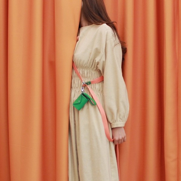 페오펫몰,4-Way 리드줄 코랄/그린