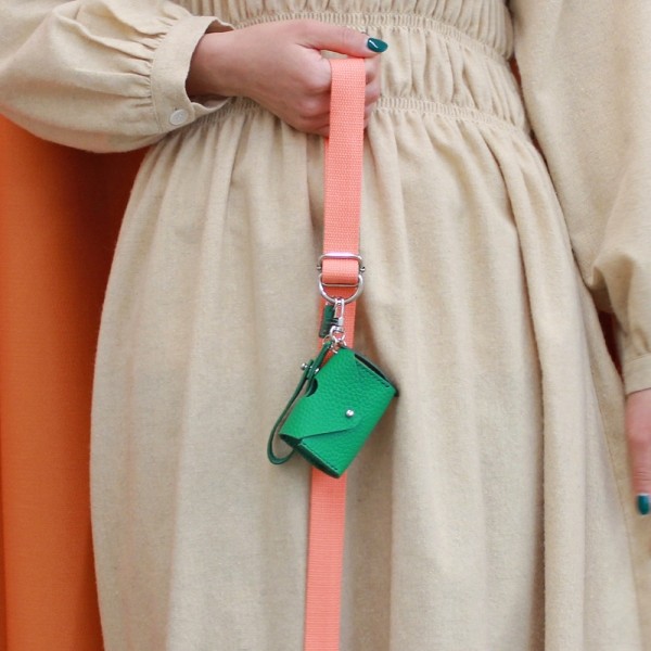 페오펫몰,4-Way 리드줄 코랄/그린