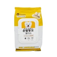 [펫크린애견물티슈] 강아지 고양이 겸용 손발똥꼬 물티슈 30매,1개