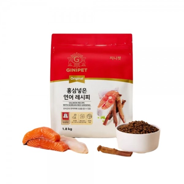 페오펫몰,(+40g추가) 정관장 지니펫 오리지널 홍삼넣은 연어 레시피 1.8kg