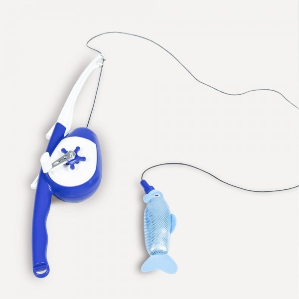 페오펫몰,펫토리아 르칙 릴 낚시대 블루화이트 고양이장난감