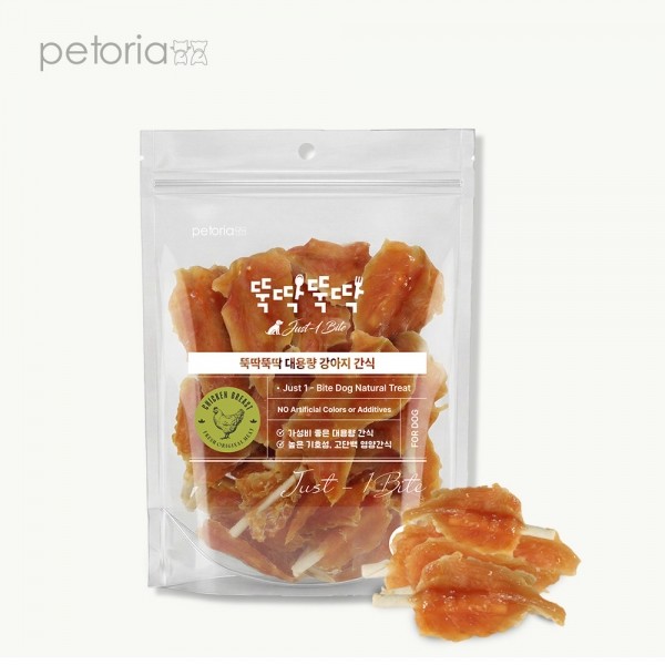 페오펫몰,펫토리아 뚝딱뚝딱 대용량 강아지 간식 치킨 오리 육포 1kg 12종