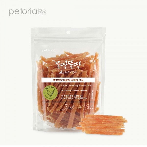페오펫몰,펫토리아 뚝딱뚝딱 대용량 강아지 간식 치킨 오리 육포 1kg 12종