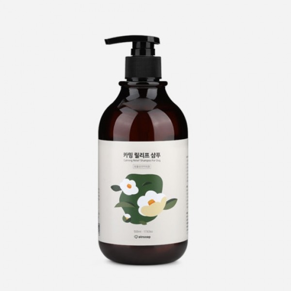 페오펫몰,아인솝 강아지 저자극 민감한 아이를 위한 순한샴푸 카밍릴리프샴푸500ml