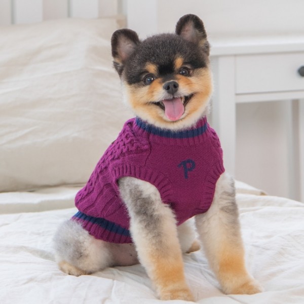 페오펫몰,퍼피아 강아지 옷 꽈배기 니트