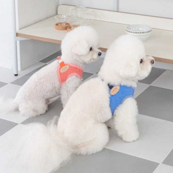 페오펫몰,#초보견주#쉬운길이조정 올치 강아지 산책용 매직 하네스/리드줄