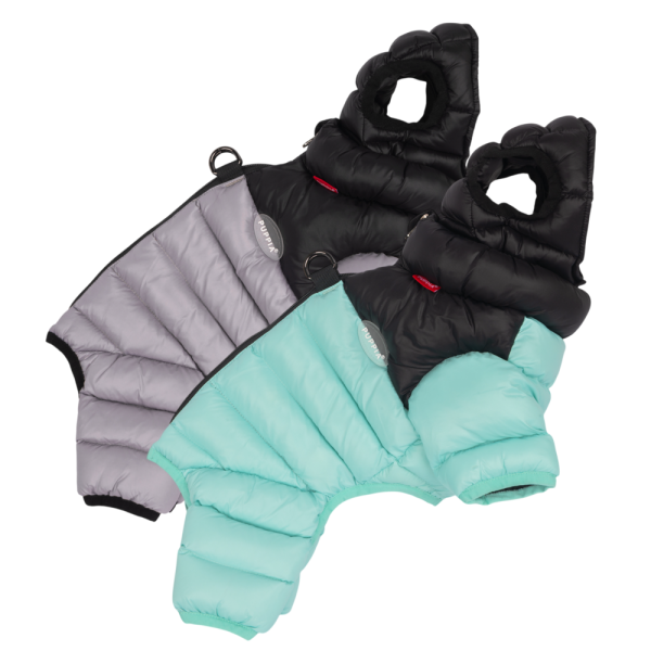 페오펫몰,#신상특가 퍼피아 가볍고 따뜻한 퀼팅 후드 알파인 푸퍼 올인원 패딩