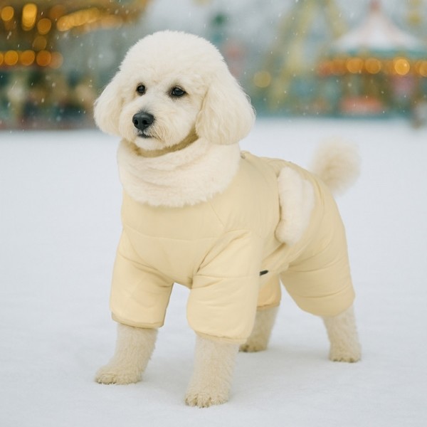 #신상특가 퍼피아 하이넥 하네스 하트 포켓 패딩 2종