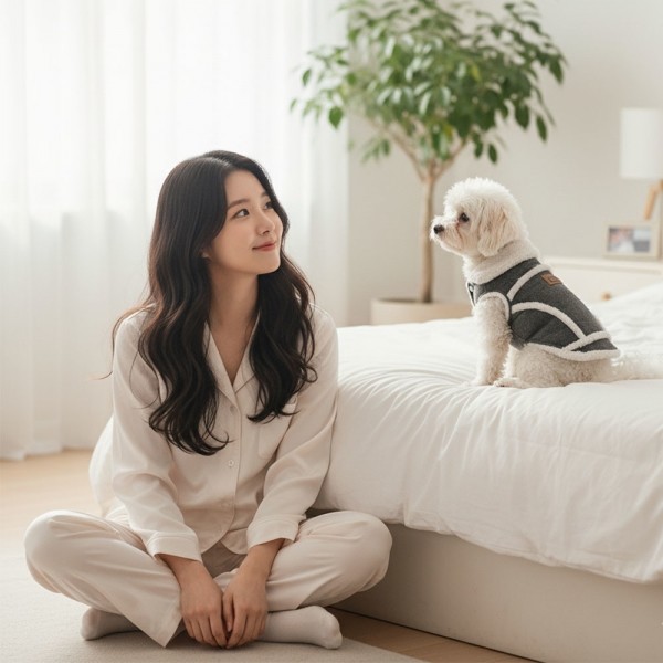 페오펫몰,예보등 강아지 무스탕 강아지 올인원 방한복