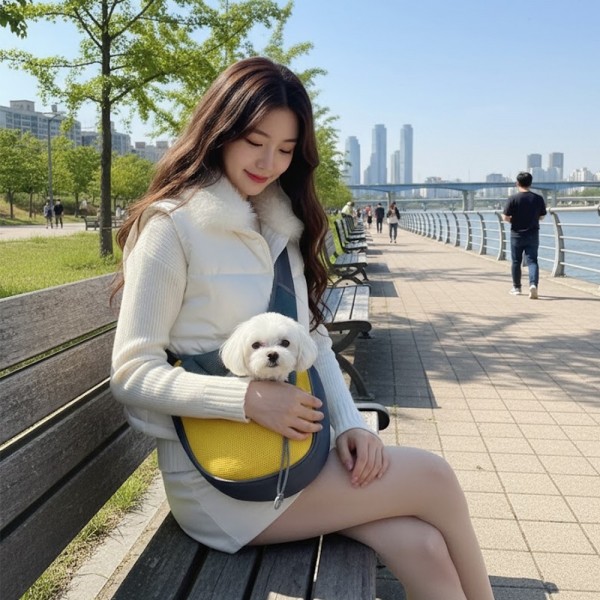 페오펫몰,예보들 대형견 슬링백 이동가방 48cm 강아지 이동장