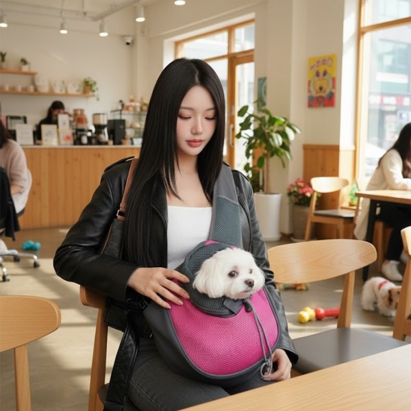 페오펫몰,예보들 대형견 슬링백 이동가방 48cm 강아지 이동장