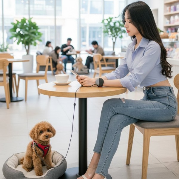 페오펫몰,[예보들][설날특가]자유로운 손목형 웨어러블 강아지 자동 리드줄
