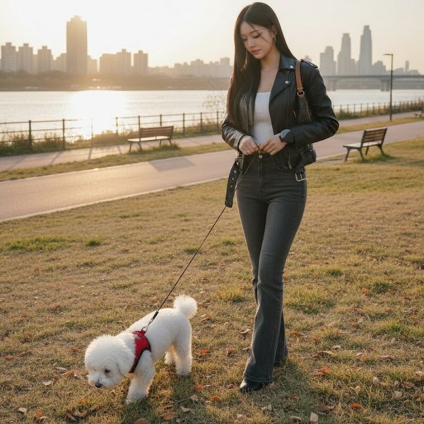 페오펫몰,[예보들][설날특가]자유로운 손목형 웨어러블 강아지 자동 리드줄